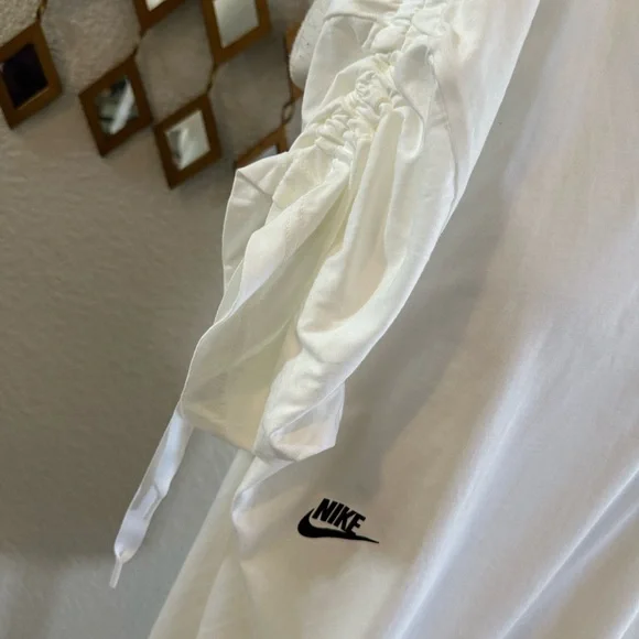 Nike Black Ribbon Shorts and White Ribbon T-Shirt Set